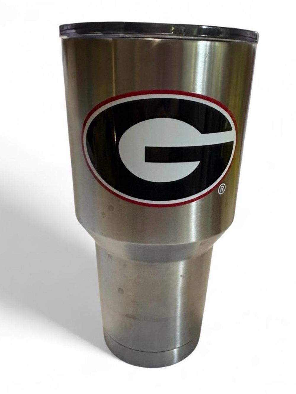 Stainless Steel Silver Travel Tumbler with G Team Logo